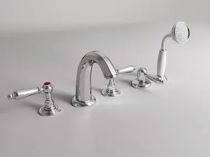 CARUSO - Deck mounted 5 hole bathtub tap with individual rosettes _ Park Avenue